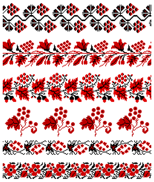 Ethnic embroider seamless pattern vector 02  