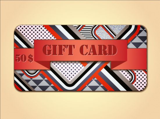 Fashion gift card template vectors 05  
