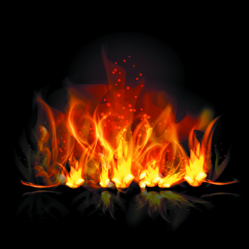 Different shapes of the fire elements vector 03  