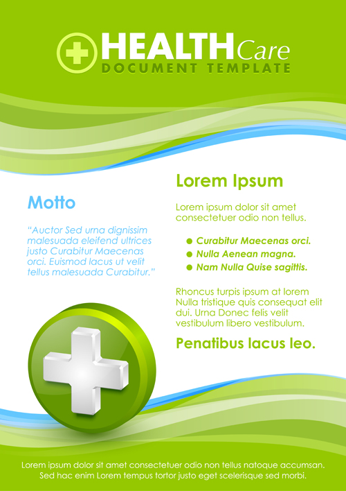 Healthcare document poster template vector 08  