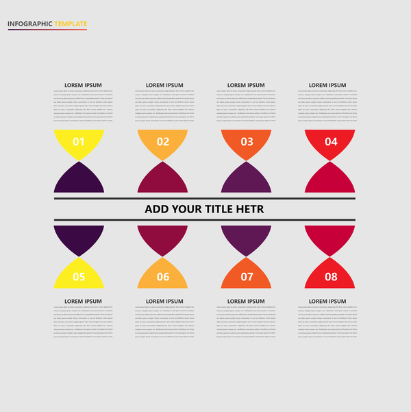 Minimalistic design infographic template vectors material 06  