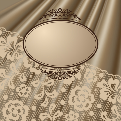 Vector Old lace background art 05  