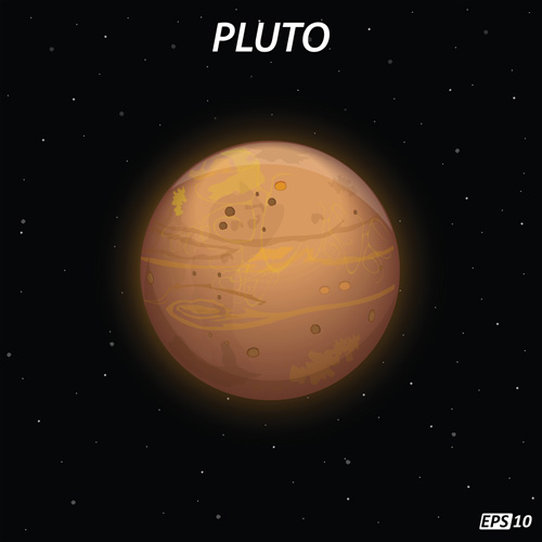 Pluto art background vector  