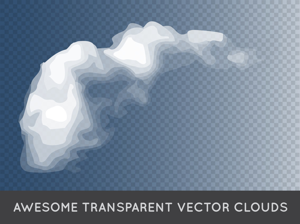 リアルな雲の図のベクトルのセット 11  