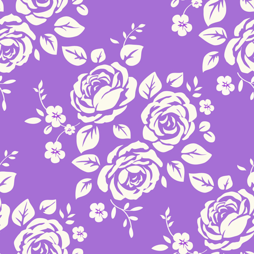 Retro roses seamless patterns design vector 02  