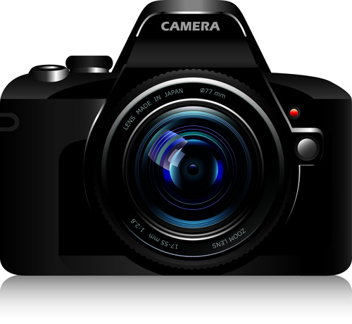 Set of different Photo Camera elements Vector 05  