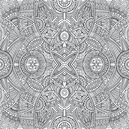 Sketch abstract floral vector seamless pattern 01  