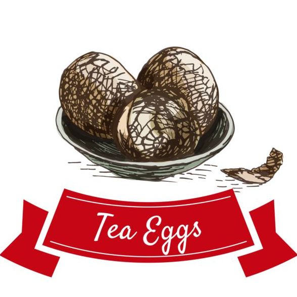 Tea eggs vector  