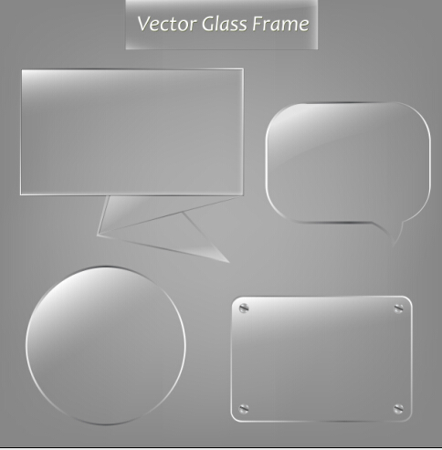 Vector glass frame design vector 03  