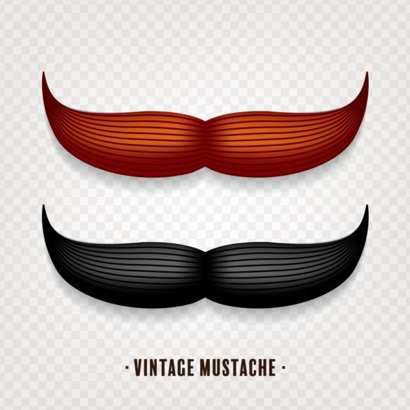 Dessin de moustache Vintage vector illustration 05  