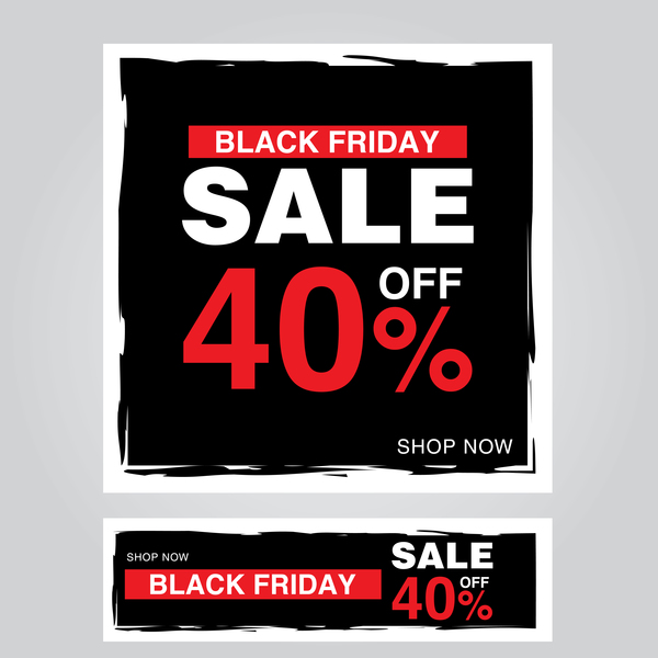 black friday poster with banner template vector material 12  