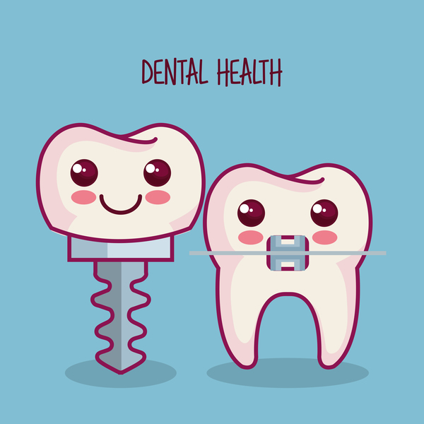 歯科健康漫画ベクトル01  