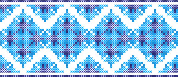 knitted fabric pattern border vector material set 02  