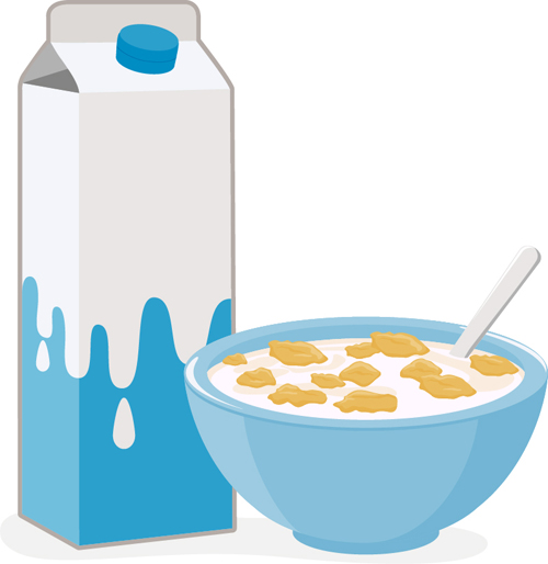 milk with cereal vector graphics 01  