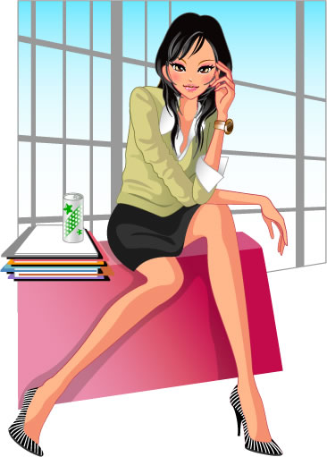 Stylish office people set 72 vector  