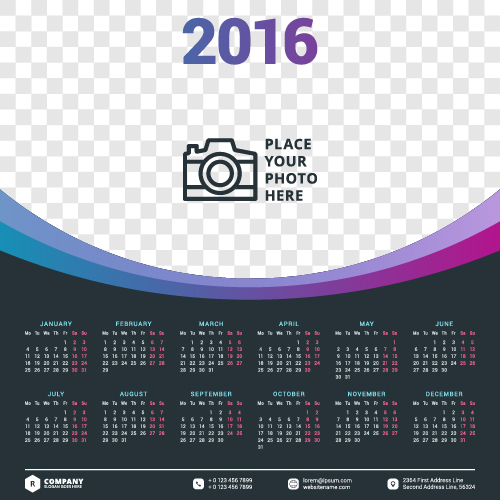 2016 company calendar creative design vector 11  