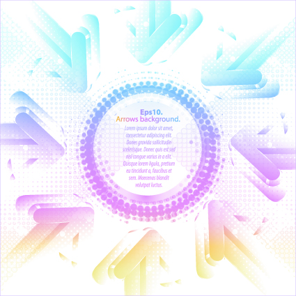 Pastel colors background with Arrows vector 04  