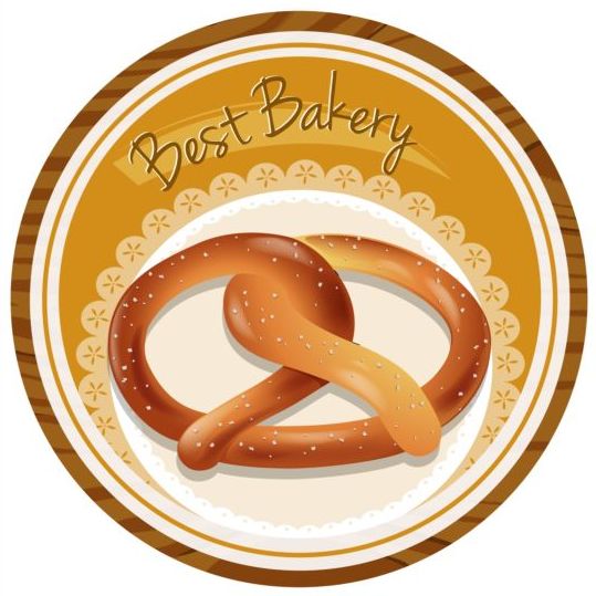 Best bakery label design vector  