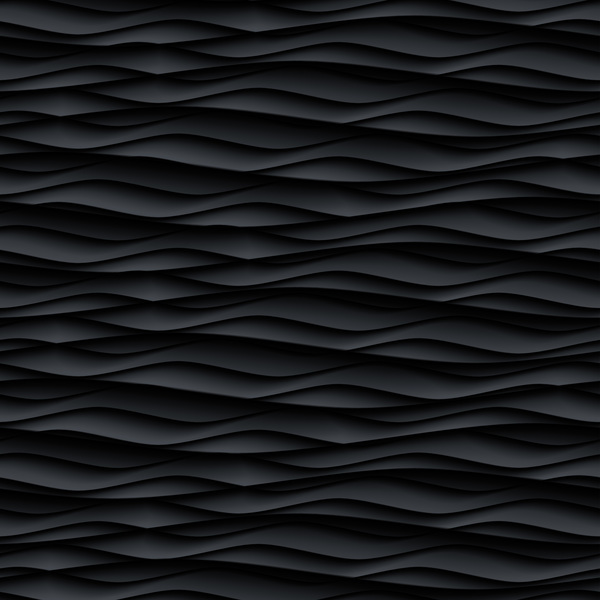 Schwarze gewellte Textur Muster nahtloser Vektor 02  