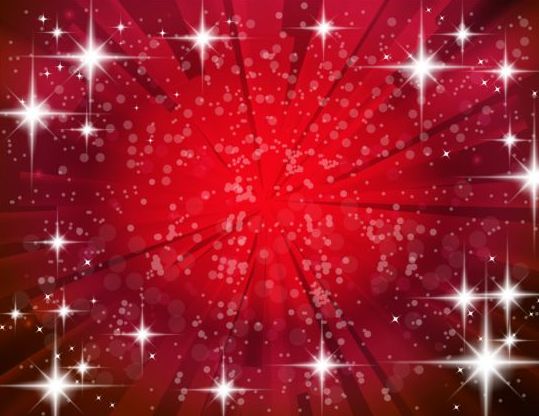 Bright star light with red background vector  