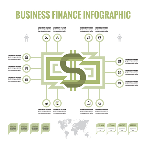 Business finance infographic vector 03  