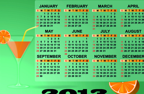 Set of Calendar 2013 design elements vector 01  