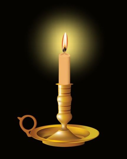 Candle holder design vector 02  