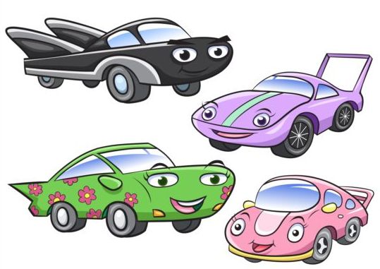 Cartoon sport car vectors  