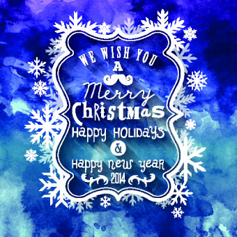 Christmas snowflake frame background vector  