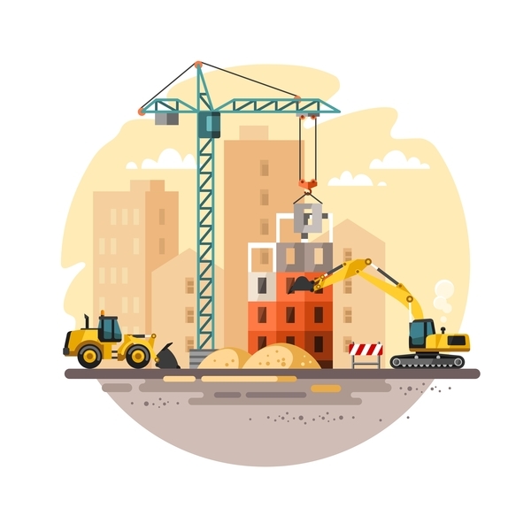 City building construction template vectors 14  