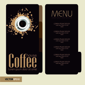 Retro style Coffee menu design 03  