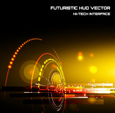 Concept futuristic tech background vector 08  