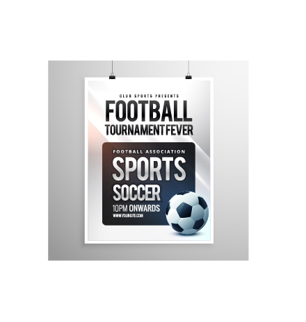 Creativo calcio poster design set vettore 02  