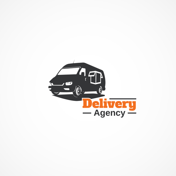 Delivery agency logo design vector  