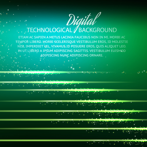 Digital technology creative background vector set 02  