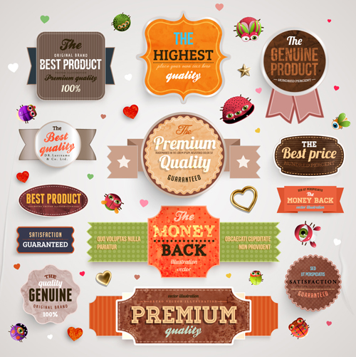 Elements labels vector 04  