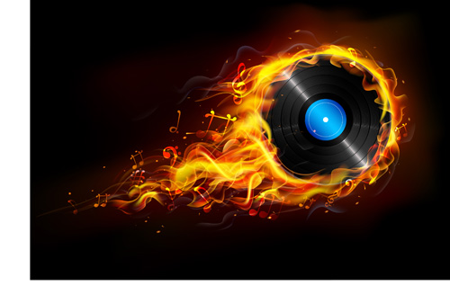 Creative Fire elements vector 04  