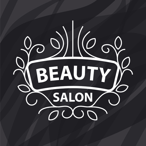 Floral with beauty salon logos vector material 01  