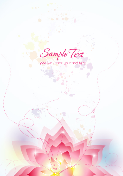 Flower illustrations vector background 05  