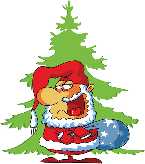 Funny Santa Claus with 2016 christmas vectors 07  