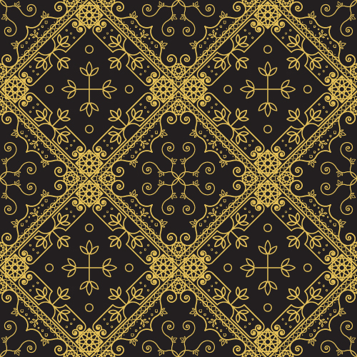 Gold lineart seamless pattern luxury vector 02  