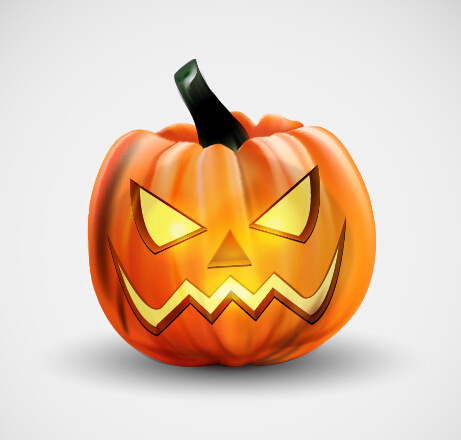 Horror pumpkins halloween vector 01  