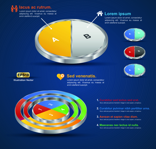 Creative 3D Infographic design vector 01  