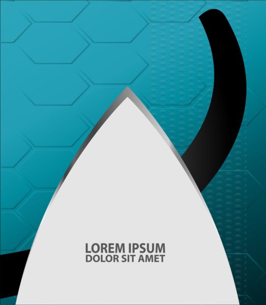 Light blue with black styles flyer and brochure cover vector 20  