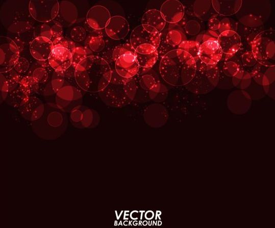 Red light circle with dark background vector  
