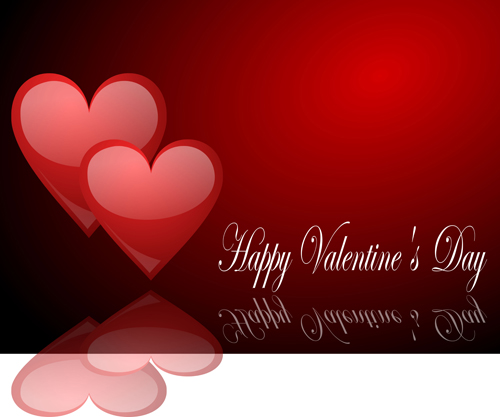 Romantic Happy Valentine day cards vector 12  