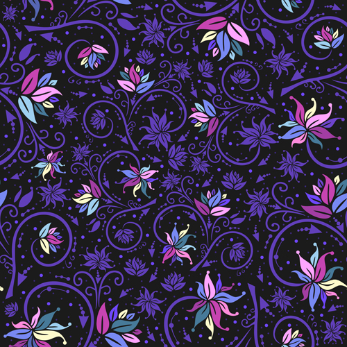 Seamless floral pattern beautiful vector material 05  