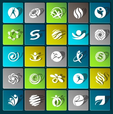 Sports paper icons vector set 01  