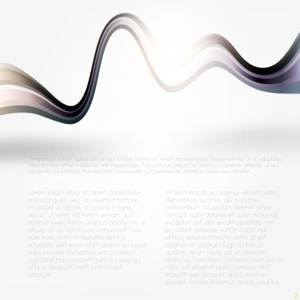 テック波状の抽象的なイラスト ベクター デザイン 06  