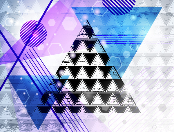 Triangle abstract background vectors 02  